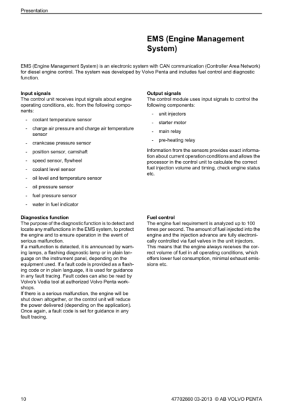 Volvo Penta TAD734GE 9 Lliter(EMS 2) Operators Manual - Image 4
