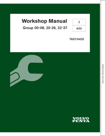 Volvo Penta TAD734GE Group 0-08, 20-26,32-37 Workshop Manual - Image 2