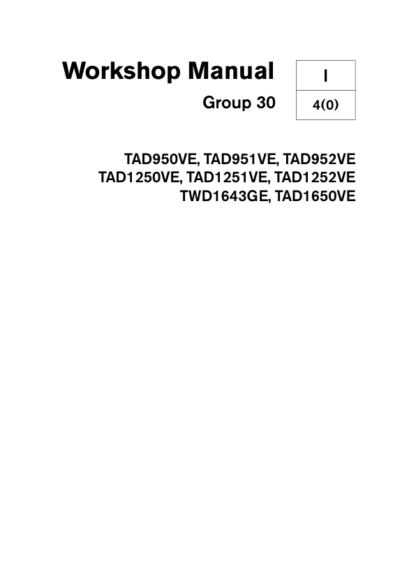 Volvo Penta TAD950VE-TAD1650VE Group 30 Workshop Manual - Image 2