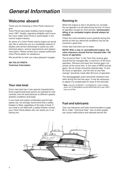 Volvo Penta TAMD63LP, TAMD71B, TAMD73PWJ, TAMD74CLP Instruction Manual - Image 6