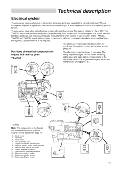 Volvo Penta TAMD63LP, TAMD71B, TAMD73PWJ, TAMD74CLP Instruction Manual - Image 10