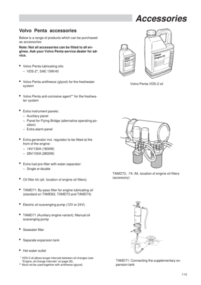Volvo Penta TAMD63LP, TAMD71B, TAMD73PWJ, TAMD74CLP Instruction Manual - Image 7