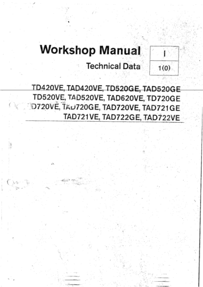 Volvo Penta TD TAD420VE-TD TAD722VE Technical Data Woskshop Manual - Image 2