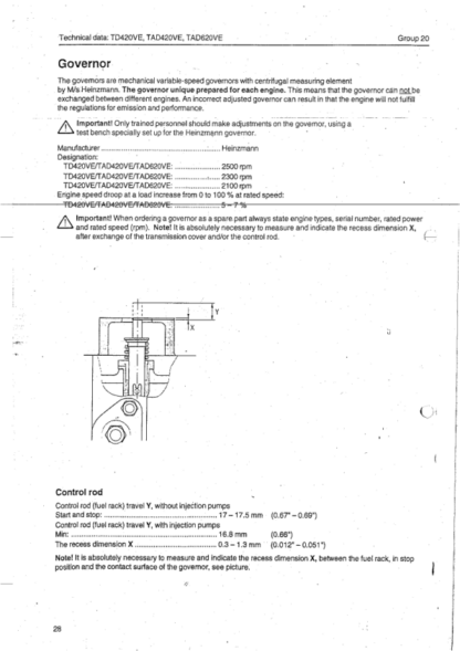 Volvo Penta TD TAD420VE-TD TAD722VE Technical Data Woskshop Manual - Image 7