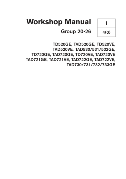Volvo Penta TD520GE- TAD730731732733GE Group 20-26 Workshop Manual - Image 2