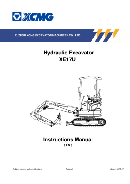 XCMG XE17U Operator Manual - Image 2