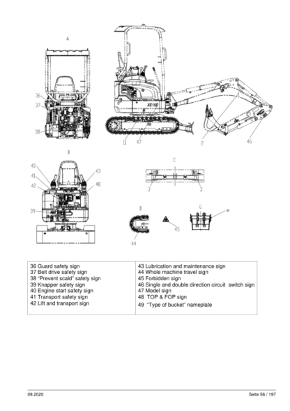 XCMG XE17U Operator Manual - Image 14