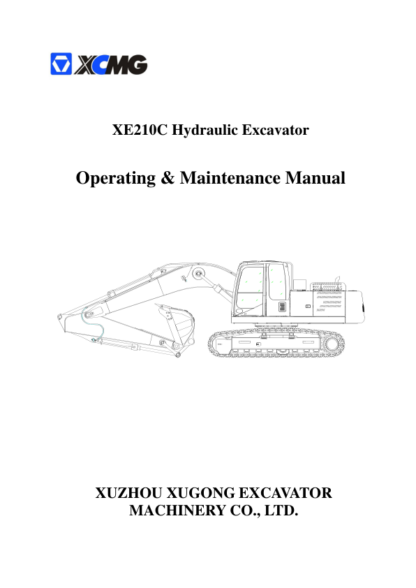 XCMG XE210C Excavator Operation and Maintenance Manual - Image 2