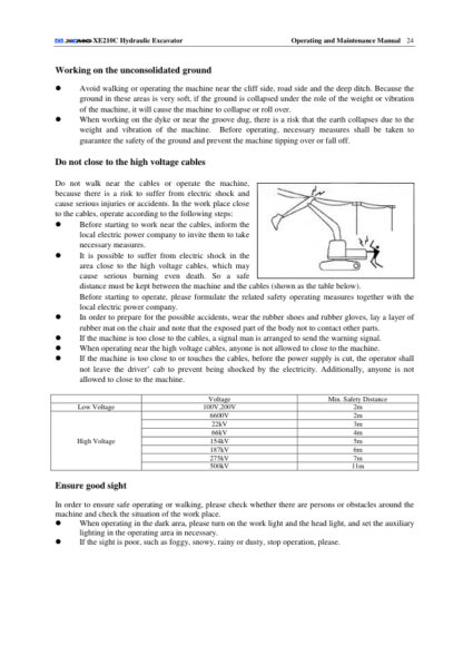 XCMG XE210C Excavator Operation and Maintenance Manual - Image 11