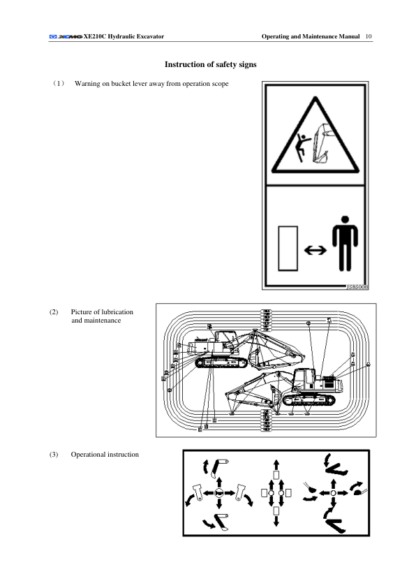 XCMG XE210C Excavator Operation and Maintenance Manual - Image 5