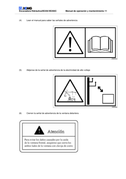 XCMG XE230 XE250C Excavator Service Manual - Image 6