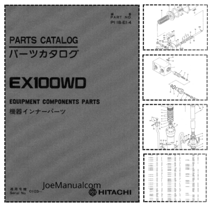 Hitachi EX100WD Wheeled Excavator Equipment Parts Catalog