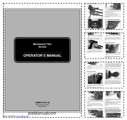 John Deere 30-Inch Mechanical Tiller Operators Manual