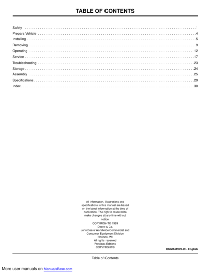 John Deere 30-Inch Mechanical Tiller Operators Manual - Image 3