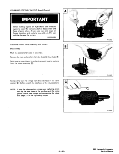 Bobcat 220 Excavator Service Manual SN 15001 - Image 11