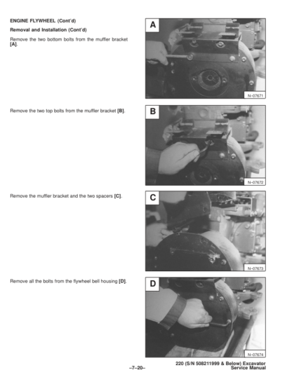 Bobcat X220 Excavator Service Manual SN 508211999 - Image 10