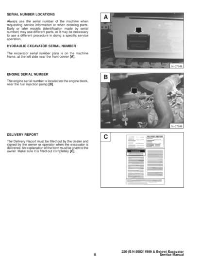 Bobcat X220 Excavator Service Manual SN 508211999 - Image 6