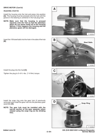 Bobcat X220 Excavator Service Manual SN 508212001 - Image 9