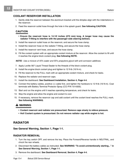 Bobcat 2200 Utility Vehicle Service Manual 6903129 - Image 9