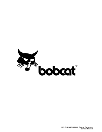 Bobcat X225 Excavator Service Manual SN 508311001 508311999 - Image 4