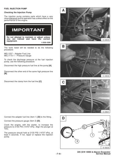 Bobcat X225 Excavator Service Manual SN 508312000 - Image 7