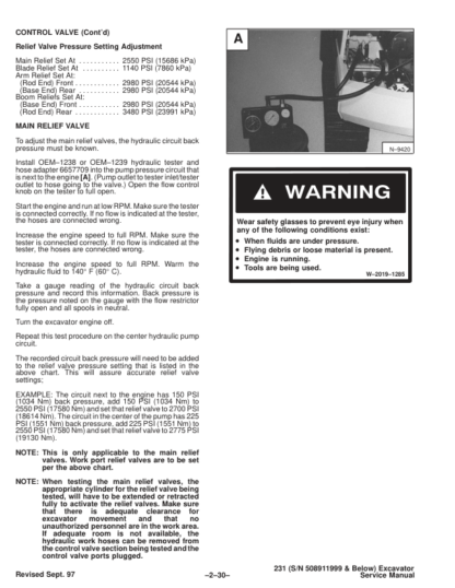 Bobcat X231 Excavator Service Manual SN 508911999 - Image 11