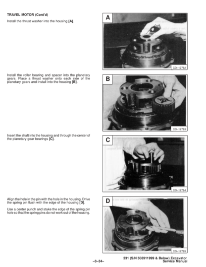 Bobcat X231 Excavator Service Manual SN 508911999 - Image 5