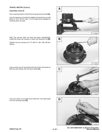 Bobcat X231 Excavator Service Manual SN 508912001 - Image 8