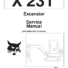 Bobcat X231 Excavator Service Manual SN 508912001 - Image 2