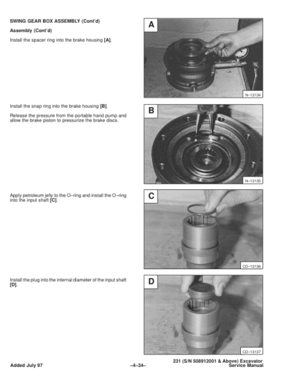 Bobcat X231 Excavator Service Manual SN 508912001 - Image 10