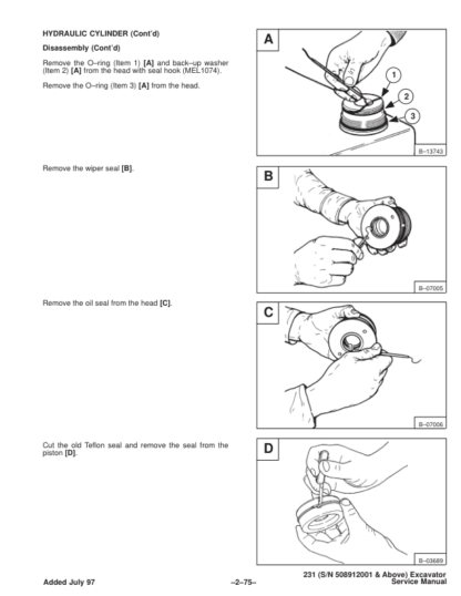 Bobcat X231 Excavator Service Manual SN 508912001 - Image 6