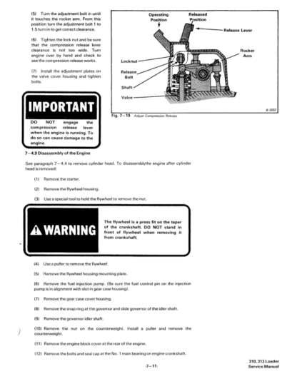 Bobcat 310 313 Skid Steer Loader Service Manual - Image 6