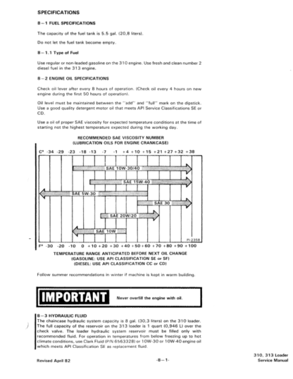 Bobcat 310 313 Skid Steer Loader Service Manual - Image 7