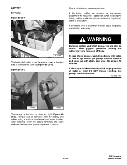 Bobcat 316 Excavator Service Manual SN 522811001 522911001 - Image 11