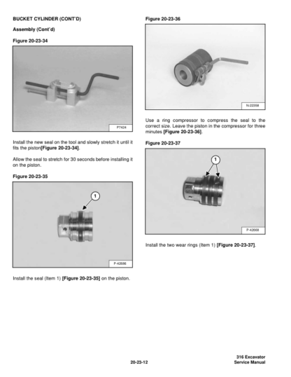Bobcat 316 Excavator Service Manual SN 522811001 522911001 - Image 7
