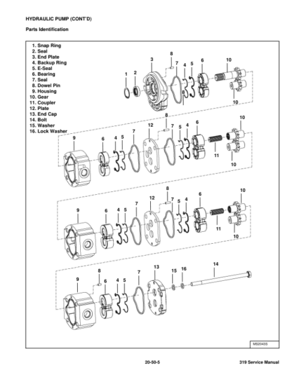 Bobcat 319 Excavator Service Manual SN 563311001 - Image 8