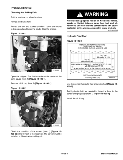 Bobcat 319 Excavator Service Manual SN 563311001 - Image 11