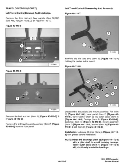 Bobcat 320 320L 322 Excavator Service Manual SN 223811001 223511001 - Image 10