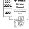 Bobcat 320 320L 322 Excavator Service Manual SN 223811001 223511001 - Image 2