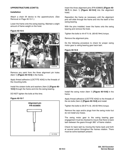 Bobcat 320 320L 322 Excavator Service Manual SN 223811001 223511001 - Image 9