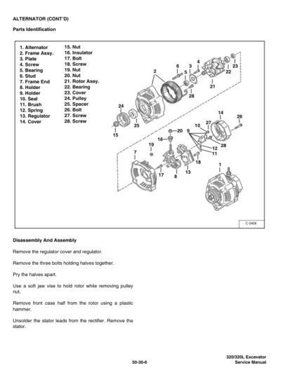 Bobcat 320 320L Excavator Service Manual SN 224511001 - Image 11