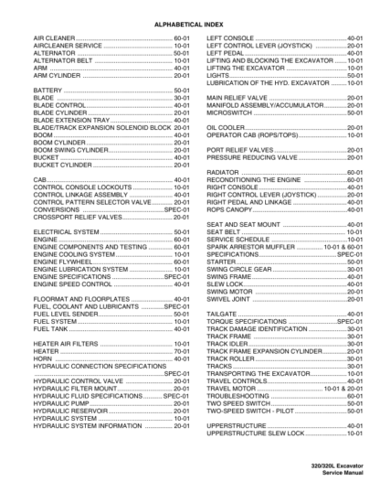 Bobcat 320 320L Excavator Service Manual SN 224511001 - Image 3