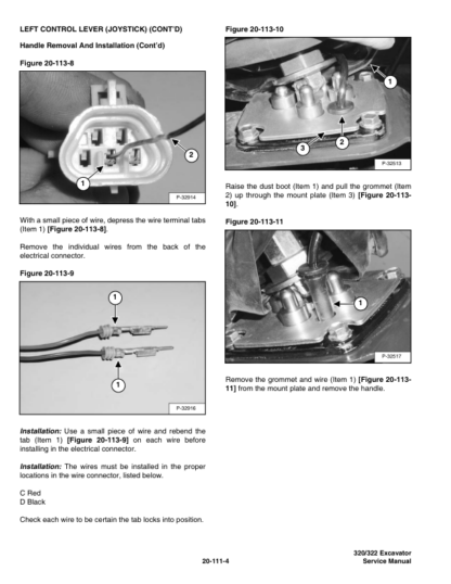 Bobcat 320 322 Excavator Service Manual SN 223911001 224011001 - Image 6
