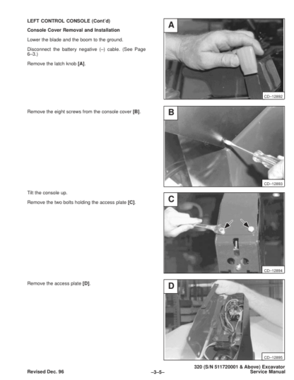 Bobcat X320 Excavator Service Manual SN 511720001 - Image 6