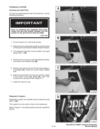 Bobcat X320 Excavator Service Manual SN 511720001 - Image 8