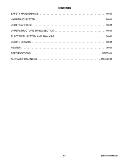 Bobcat 323 Excavator Service Manual SN 562411001 (6-11) - Image 4