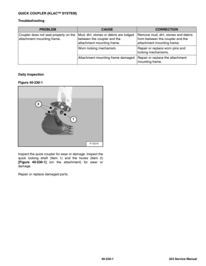Bobcat 323 Excavator Service Manual SN 562411001 (6-11) - Image 12