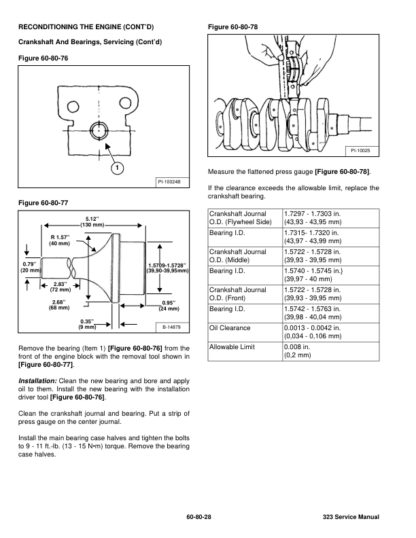 Bobcat 323 Excavator Service Manual SN A9JZ11001 - Image 10