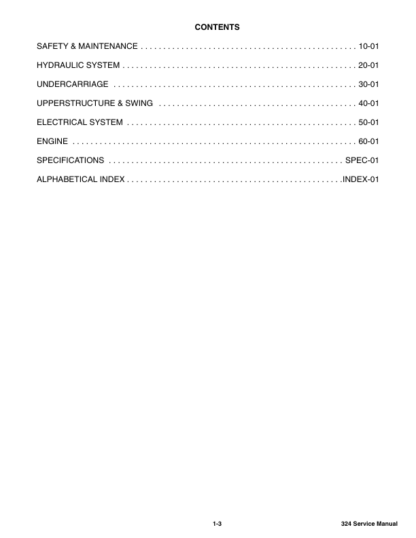 Bobcat 324 Excavator Service Manual SN AKY511001 - Image 4