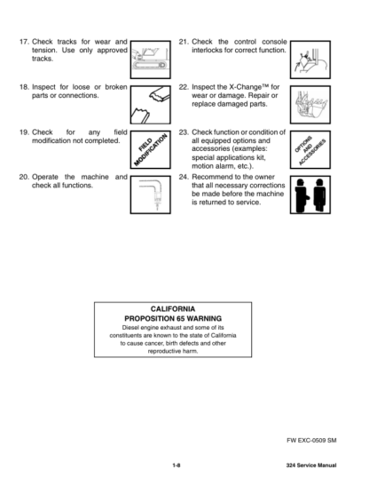 Bobcat 324 Excavator Service Manual SN AKY511001 - Image 3